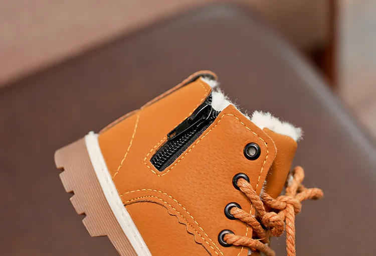 Children Casual Shoes Autumn Winter Boots Boys Shoes Fashion Leather Soft Antislip Girls Boots 21-30 Sport Running Shoes