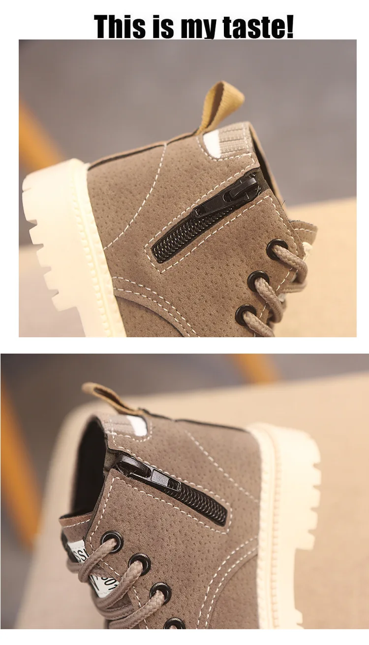 Children Casual Shoes Autumn Winter Boots Boys Shoes Fashion Leather Soft Antislip Girls Boots 21-30 Sport Running Shoes