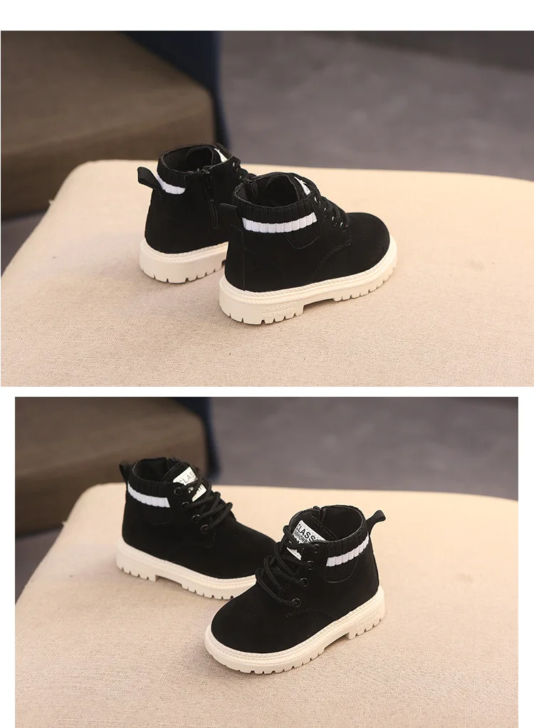 Children Casual Shoes Autumn Winter Boots Boys Shoes Fashion Leather Soft Antislip Girls Boots 21-30 Sport Running Shoes