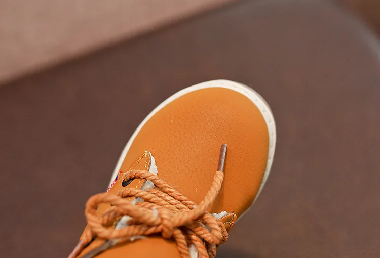 Children Casual Shoes Autumn Winter Boots Boys Shoes Fashion Leather Soft Antislip Girls Boots 21-30 Sport Running Shoes