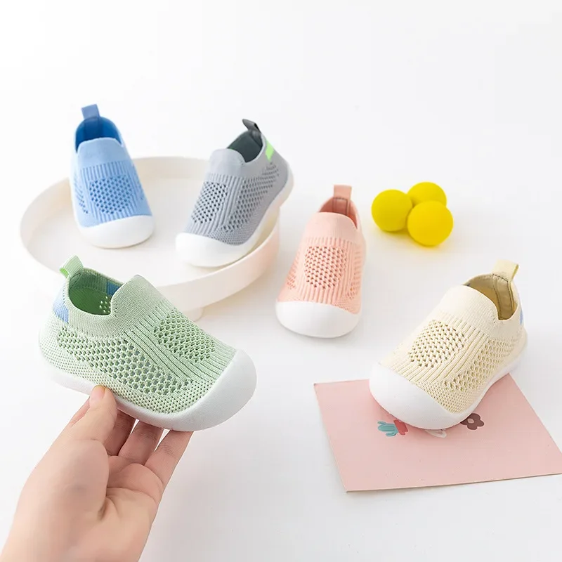 Alternative view of Spring Popular New Baby Shoes Mesh Knit Breathable Kid Girls Boys 0-3T Summer Slip-On Casual Sneakers Toddler Non-Skid Prewalker