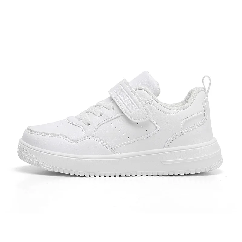 Children Sneaker Boys Shoes Leather Flat Kids Black White Shoes for Girl Lightweight Sports Tennis Boy Sneaker Free Shipping