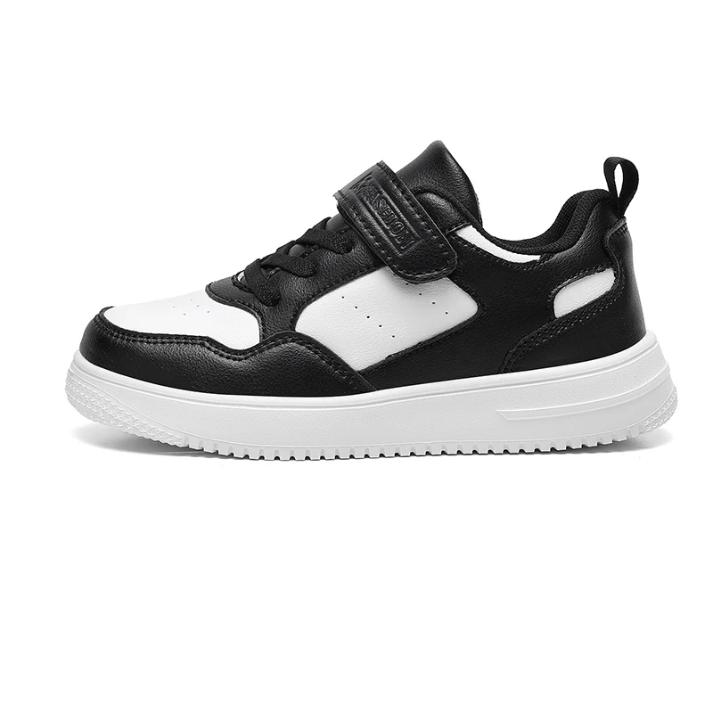 Children Sneaker Boys Shoes Leather Flat Kids Black White Shoes for Girl Lightweight Sports Tennis Boy Sneaker Free Shipping