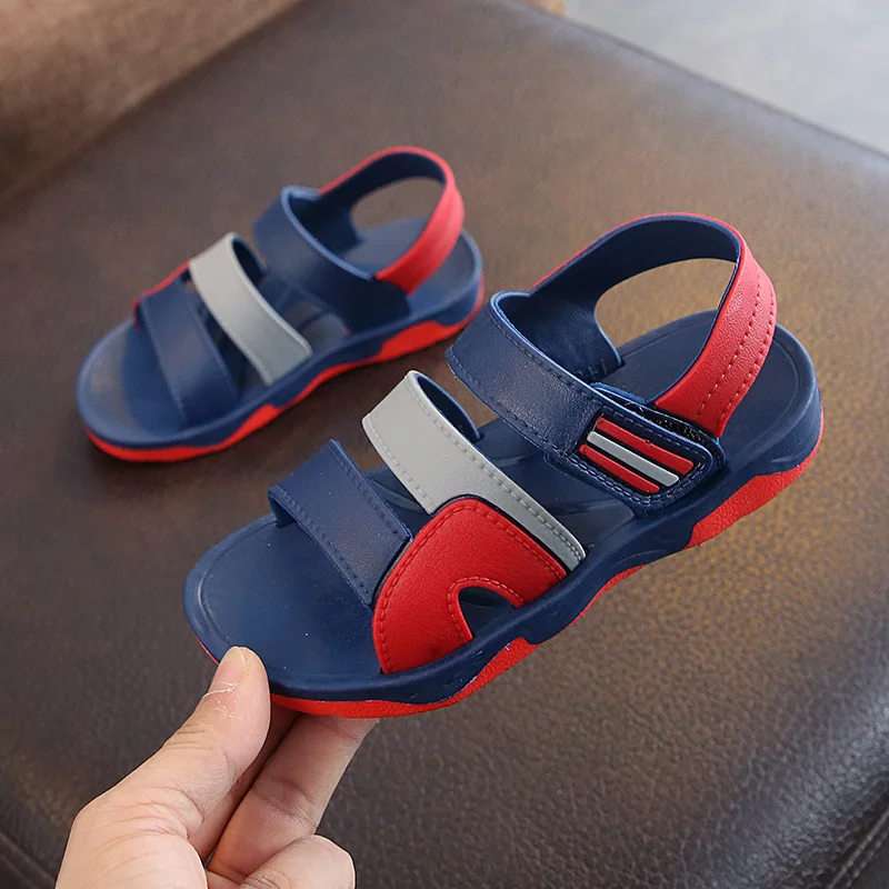Alternative view of 2019 New Summer Children Sandals for Boys Flat Beach Shoes Kids Sports Casual Student Leather Sandals Soft Non-slip Fashion Wild