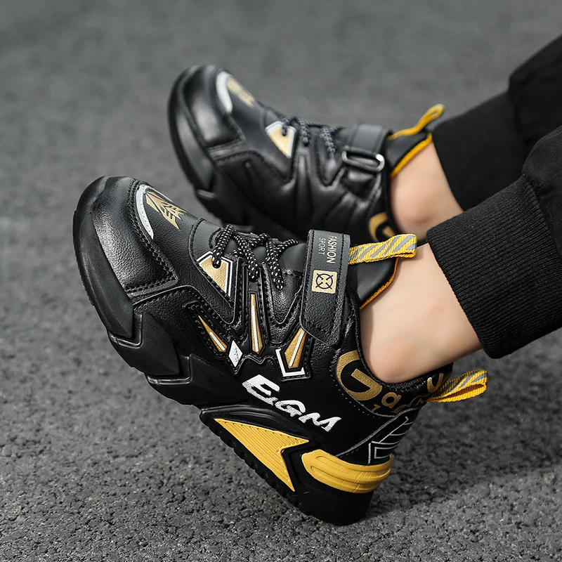 Four Seasons Sport Kids Sneakers Boys Outdoor Casual Shoes for Children Leather Non Slip Fashion Tenis Running