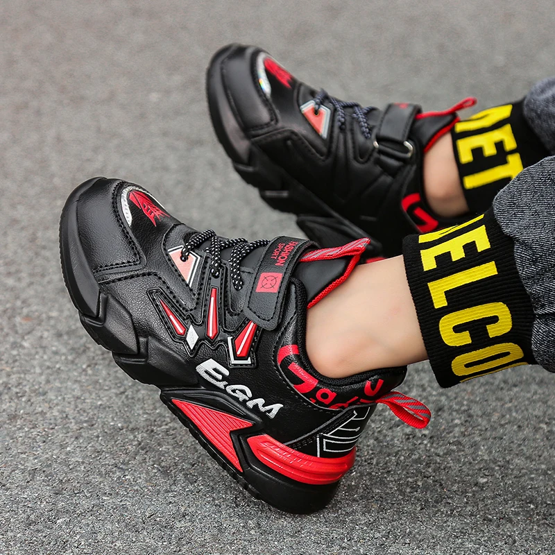 Four Seasons Sport Kids Sneakers Boys Outdoor Casual Shoes for Children Leather Non Slip Fashion Tenis Running