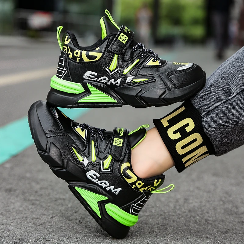 Four Seasons Sport Kids Sneakers Boys Outdoor Casual Shoes for Children Leather Non Slip Fashion Tenis Running