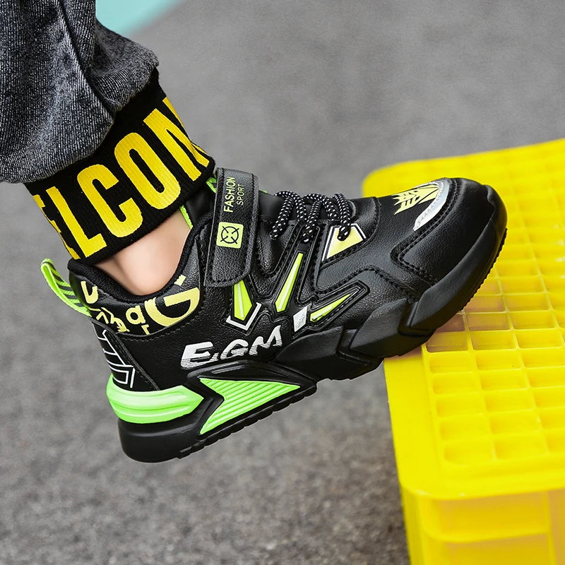 Four Seasons Sport Kids Sneakers Boys Outdoor Casual Shoes for Children Leather Non Slip Fashion Tenis Running