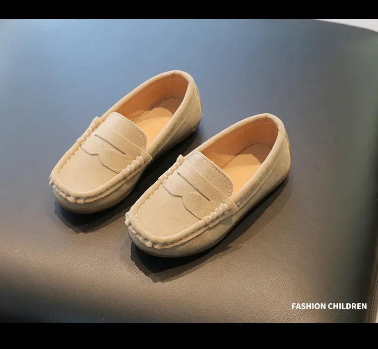 Boy Leather Shoe Fashion Solid Color Versatile Kids School Causal Single Shoes Breathable Non-slip Children Slip-on Flat Loafers Boy Leather Shoe Fashion Solid Color Versatile Kids School Causal Single Shoes Breathable Non-slip Children Slip-on Flat Loafers