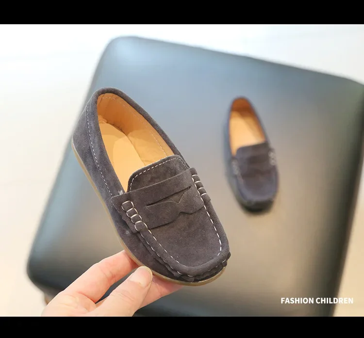Boy Leather Shoe Fashion Solid Color Versatile Kids School Causal Single Shoes Breathable Non-slip Children Slip-on Flat Loafers Boy Leather Shoe Fashion Solid Color Versatile Kids School Causal Single Shoes Breathable Non-slip Children Slip-on Flat Loafers