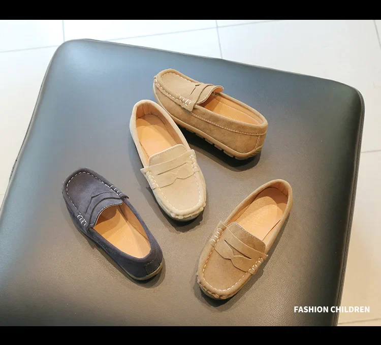 Boy Leather Shoe Fashion Solid Color Versatile Kids School Causal Single Shoes Breathable Non-slip Children Slip-on Flat Loafers Boy Leather Shoe Fashion Solid Color Versatile Kids School Causal Single Shoes Breathable Non-slip Children Slip-on Flat Loafers