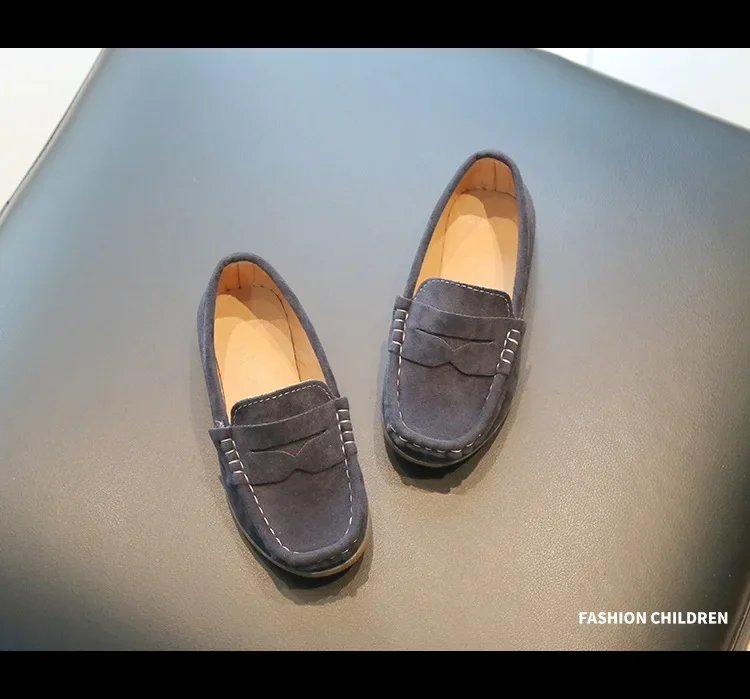 Boy Leather Shoe Fashion Solid Color Versatile Kids School Causal Single Shoes Breathable Non-slip Children Slip-on Flat Loafers Boy Leather Shoe Fashion Solid Color Versatile Kids School Causal Single Shoes Breathable Non-slip Children Slip-on Flat Loafers