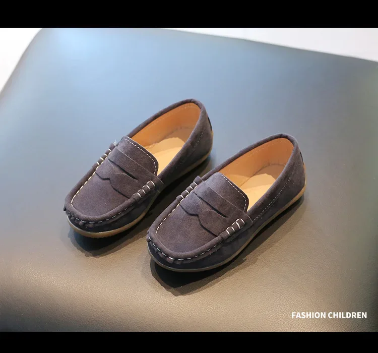 Boy Leather Shoe Fashion Solid Color Versatile Kids School Causal Single Shoes Breathable Non-slip Children Slip-on Flat Loafers Boy Leather Shoe Fashion Solid Color Versatile Kids School Causal Single Shoes Breathable Non-slip Children Slip-on Flat Loafers
