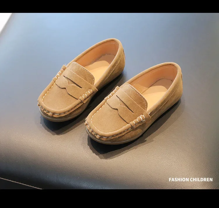 Boy Leather Shoe Fashion Solid Color Versatile Kids School Causal Single Shoes Breathable Non-slip Children Slip-on Flat Loafers Boy Leather Shoe Fashion Solid Color Versatile Kids School Causal Single Shoes Breathable Non-slip Children Slip-on Flat Loafers