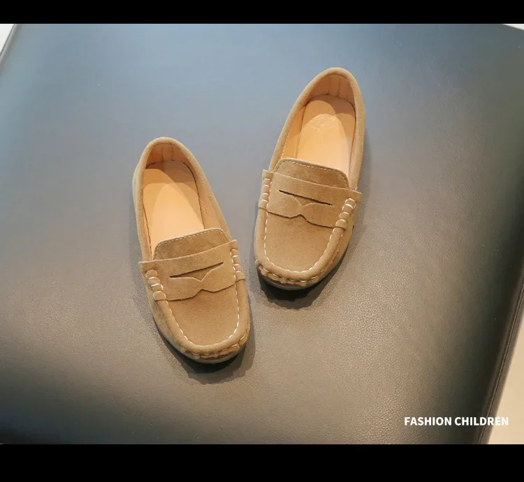 Boy Leather Shoe Fashion Solid Color Versatile Kids School Causal Single Shoes Breathable Non-slip Children Slip-on Flat Loafers Boy Leather Shoe Fashion Solid Color Versatile Kids School Causal Single Shoes Breathable Non-slip Children Slip-on Flat Loafers