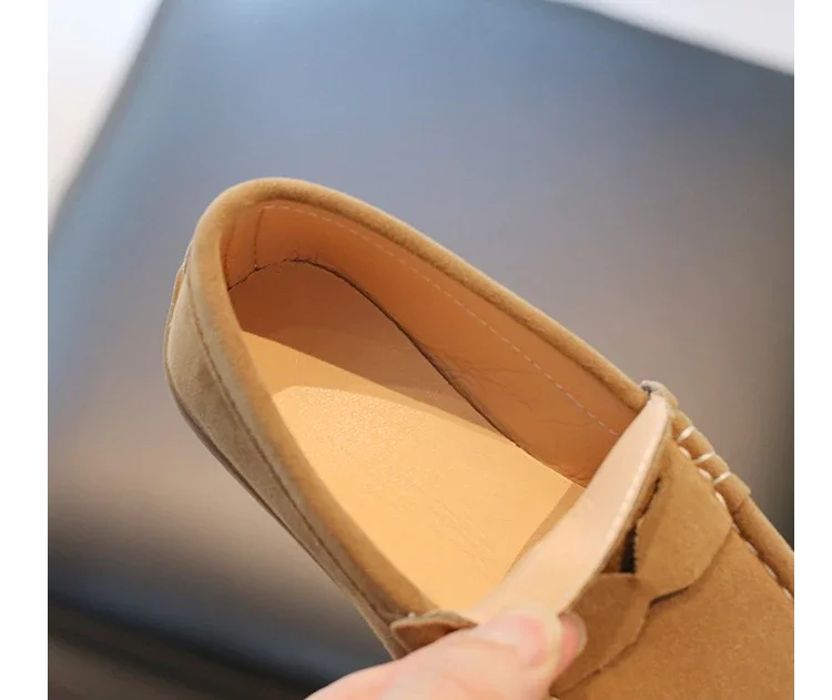 Boy Leather Shoe Fashion Solid Color Versatile Kids School Causal Single Shoes Breathable Non-slip Children Slip-on Flat Loafers Boy Leather Shoe Fashion Solid Color Versatile Kids School Causal Single Shoes Breathable Non-slip Children Slip-on Flat Loafers