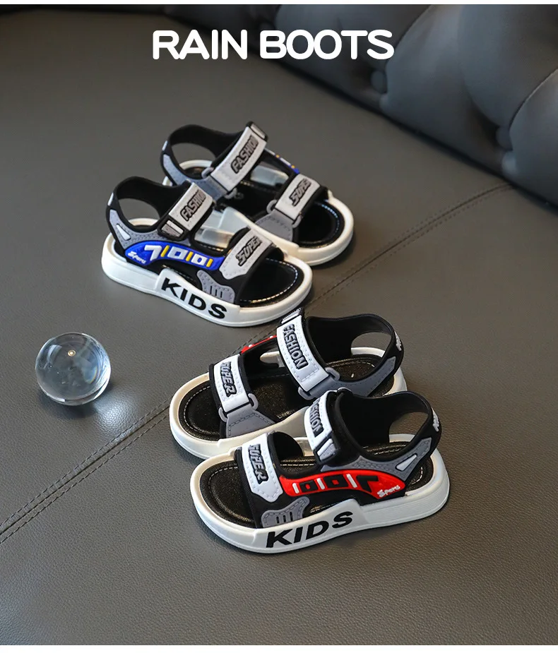 sandalias 23 Boy Fashion Child Sandals Summer Children's Sneakers Anti Slip Soft Sole Casual Beach Shoes Kid Shoes zapatos niña