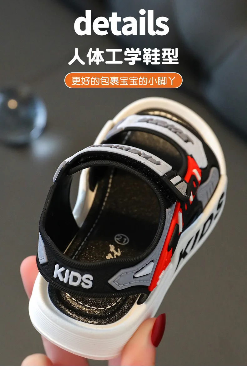 sandalias 23 Boy Fashion Child Sandals Summer Children's Sneakers Anti Slip Soft Sole Casual Beach Shoes Kid Shoes zapatos niña