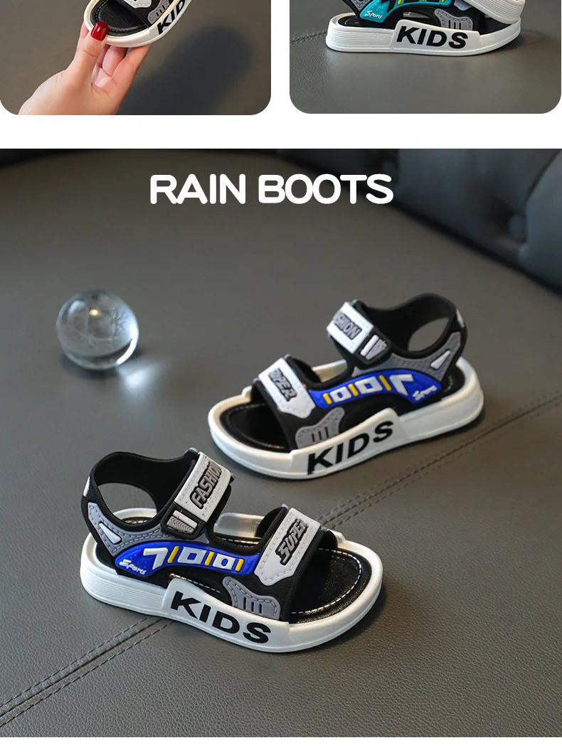 sandalias 23 Boy Fashion Child Sandals Summer Children's Sneakers Anti Slip Soft Sole Casual Beach Shoes Kid Shoes zapatos niña