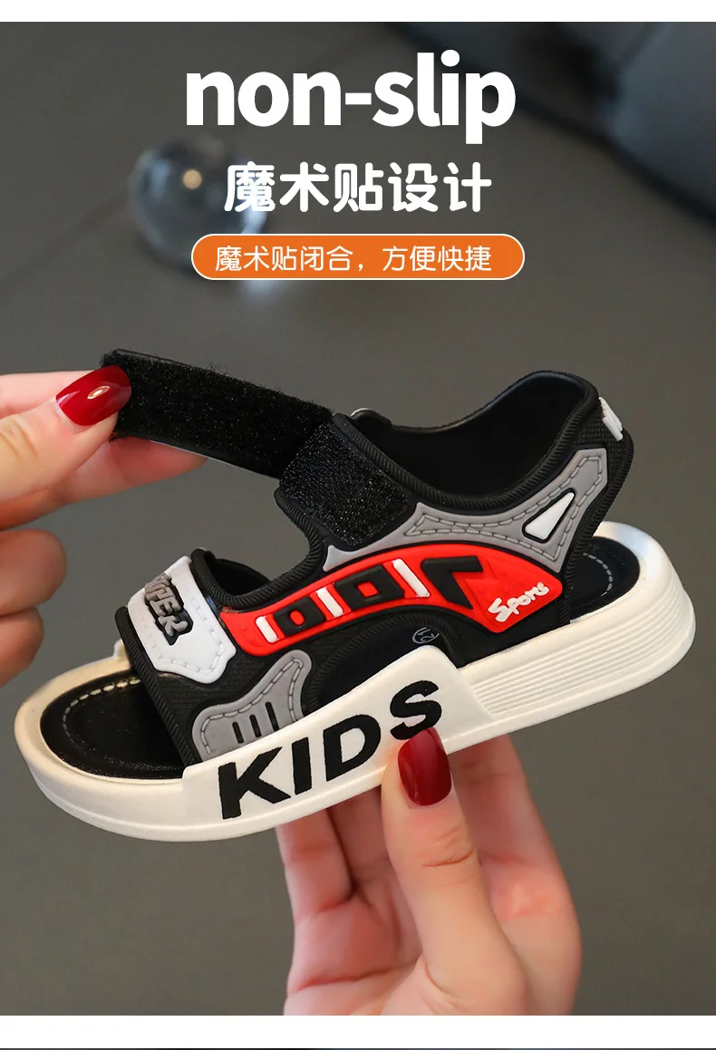 sandalias 23 Boy Fashion Child Sandals Summer Children's Sneakers Anti Slip Soft Sole Casual Beach Shoes Kid Shoes zapatos niña
