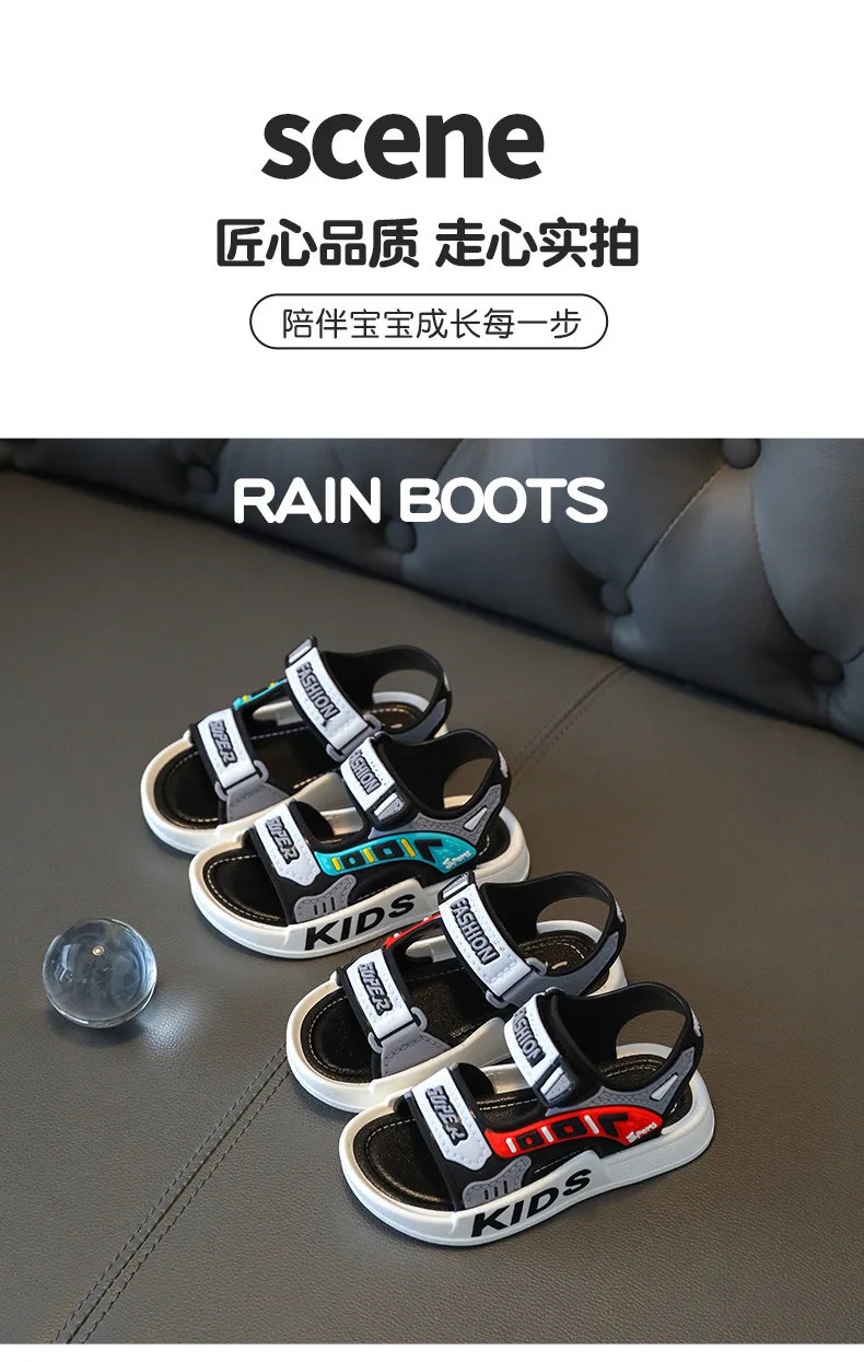 sandalias 23 Boy Fashion Child Sandals Summer Children's Sneakers Anti Slip Soft Sole Casual Beach Shoes Kid Shoes zapatos niña