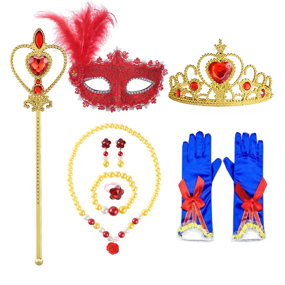 Kids Princess Cosplay Costume Plastic Crystal Tiara Snowflake Jewelry Necklace Earrings Kit Girl Elsa Anna Party Dress Accessory Kids Princess Cosplay Costume Plastic Crystal Tiara Snowflake Jewelry Necklace Earrings Kit Girl Elsa Anna Party Dress Accessory