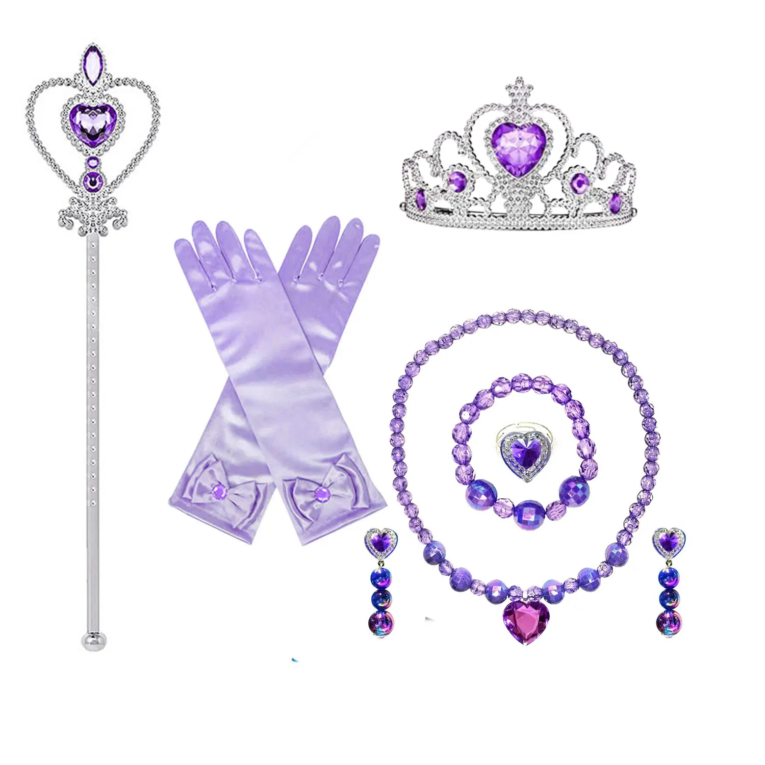 Kids Princess Cosplay Costume Plastic Crystal Tiara Snowflake Jewelry Necklace Earrings Kit Girl Elsa Anna Party Dress Accessory Kids Princess Cosplay Costume Plastic Crystal Tiara Snowflake Jewelry Necklace Earrings Kit Girl Elsa Anna Party Dress Accessory