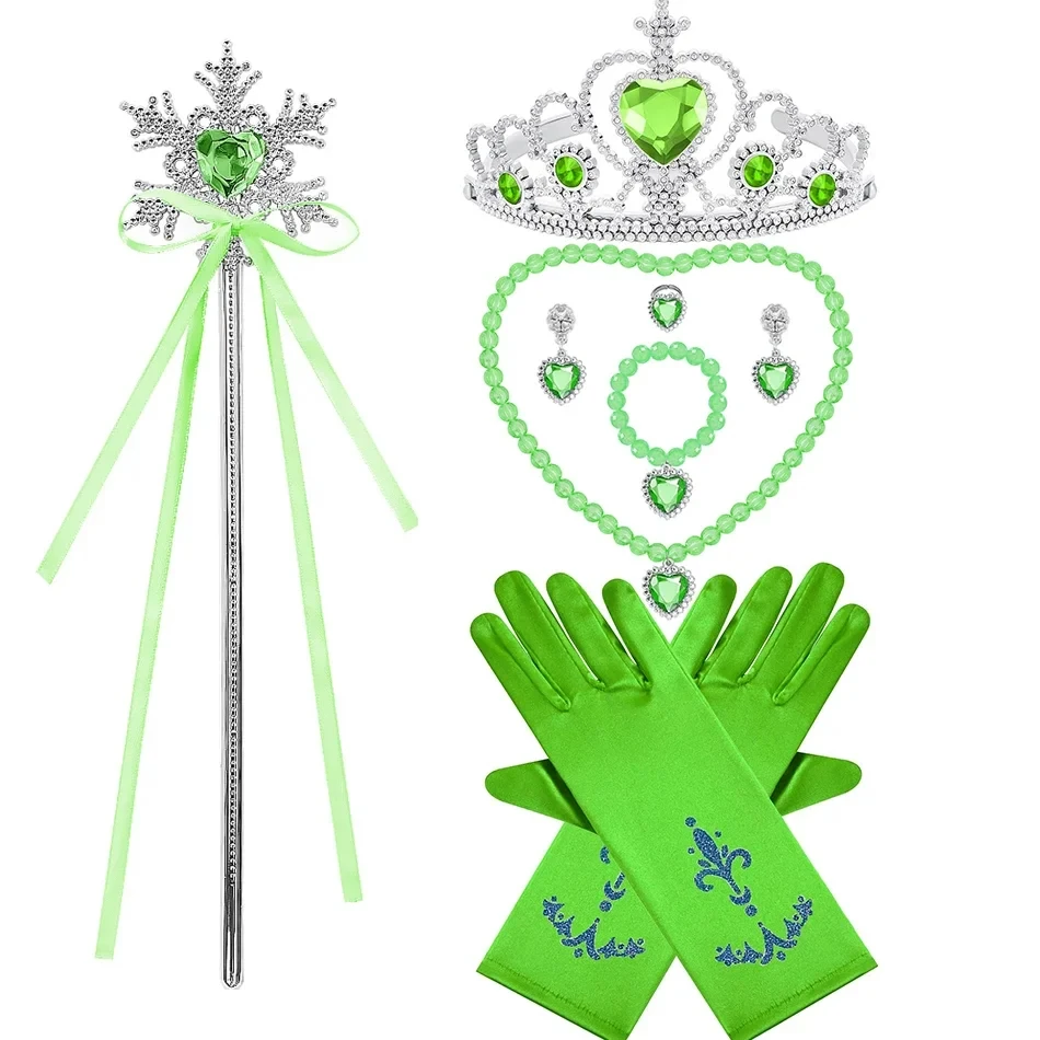Kids Princess Cosplay Costume Plastic Crystal Tiara Snowflake Jewelry Necklace Earrings Kit Girl Elsa Anna Party Dress Accessory Kids Princess Cosplay Costume Plastic Crystal Tiara Snowflake Jewelry Necklace Earrings Kit Girl Elsa Anna Party Dress Accessory