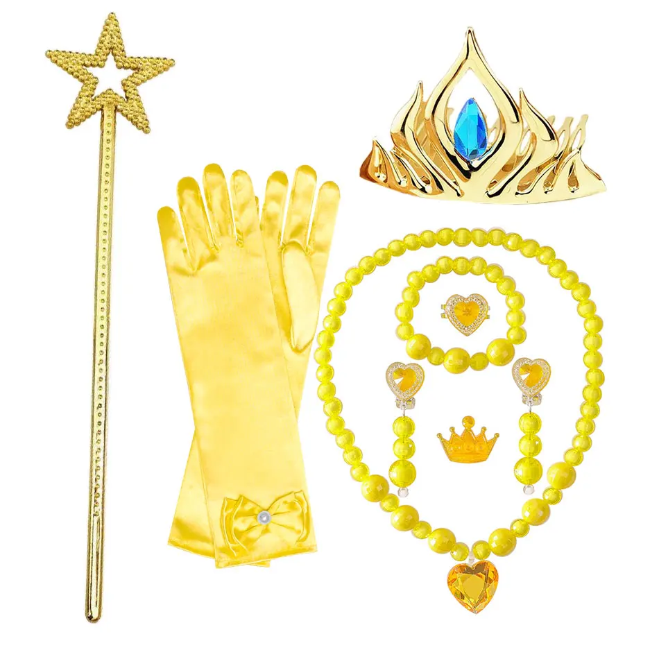 Kids Princess Cosplay Costume Plastic Crystal Tiara Snowflake Jewelry Necklace Earrings Kit Girl Elsa Anna Party Dress Accessory Kids Princess Cosplay Costume Plastic Crystal Tiara Snowflake Jewelry Necklace Earrings Kit Girl Elsa Anna Party Dress Accessory