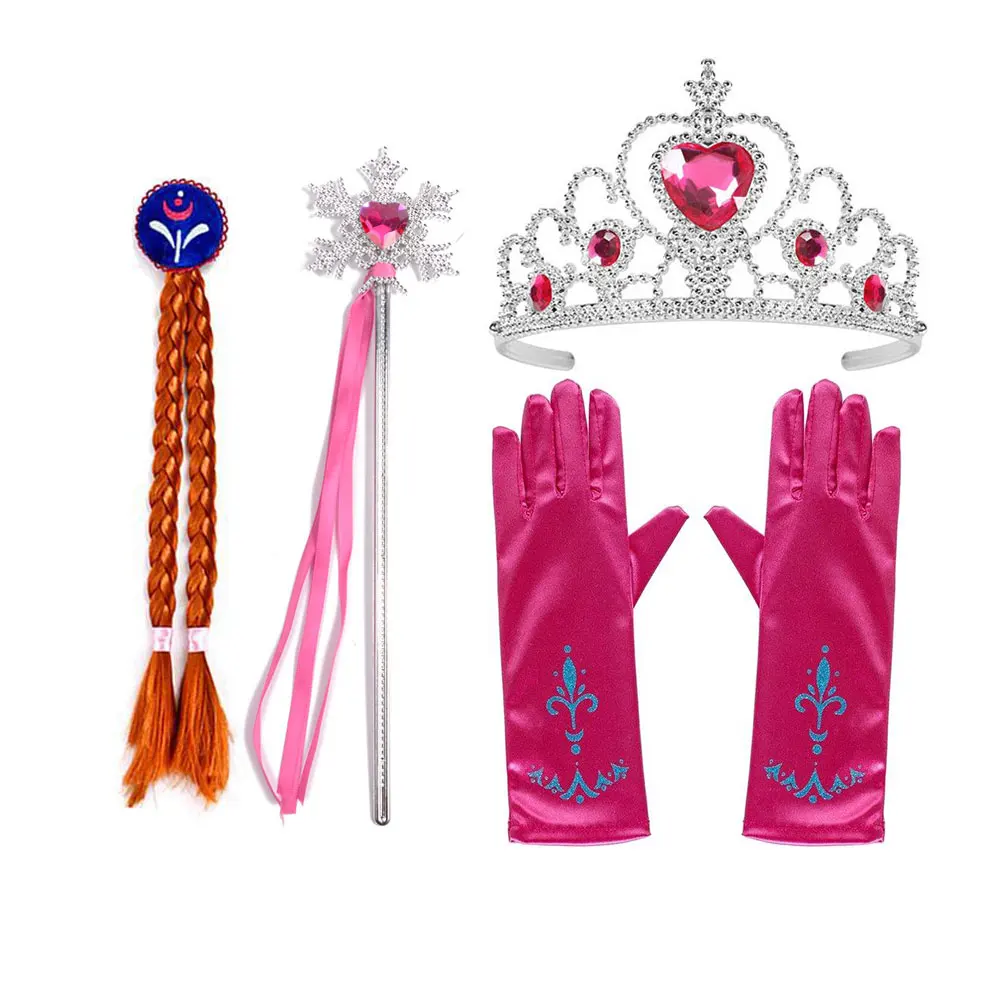 Kids Princess Cosplay Costume Plastic Crystal Tiara Snowflake Jewelry Necklace Earrings Kit Girl Elsa Anna Party Dress Accessory Kids Princess Cosplay Costume Plastic Crystal Tiara Snowflake Jewelry Necklace Earrings Kit Girl Elsa Anna Party Dress Accessory