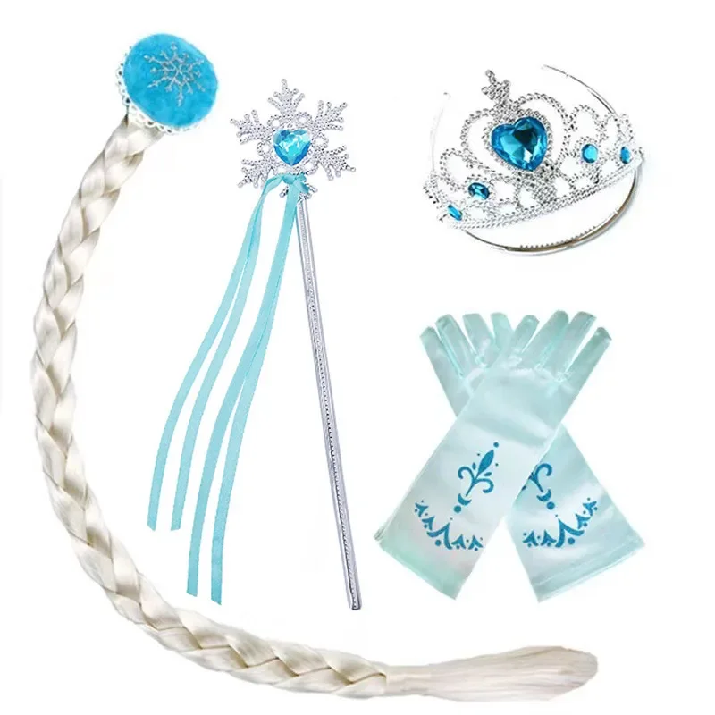 Kids Princess Cosplay Costume Plastic Crystal Tiara Snowflake Jewelry Necklace Earrings Kit Girl Elsa Anna Party Dress Accessory Kids Princess Cosplay Costume Plastic Crystal Tiara Snowflake Jewelry Necklace Earrings Kit Girl Elsa Anna Party Dress Accessory