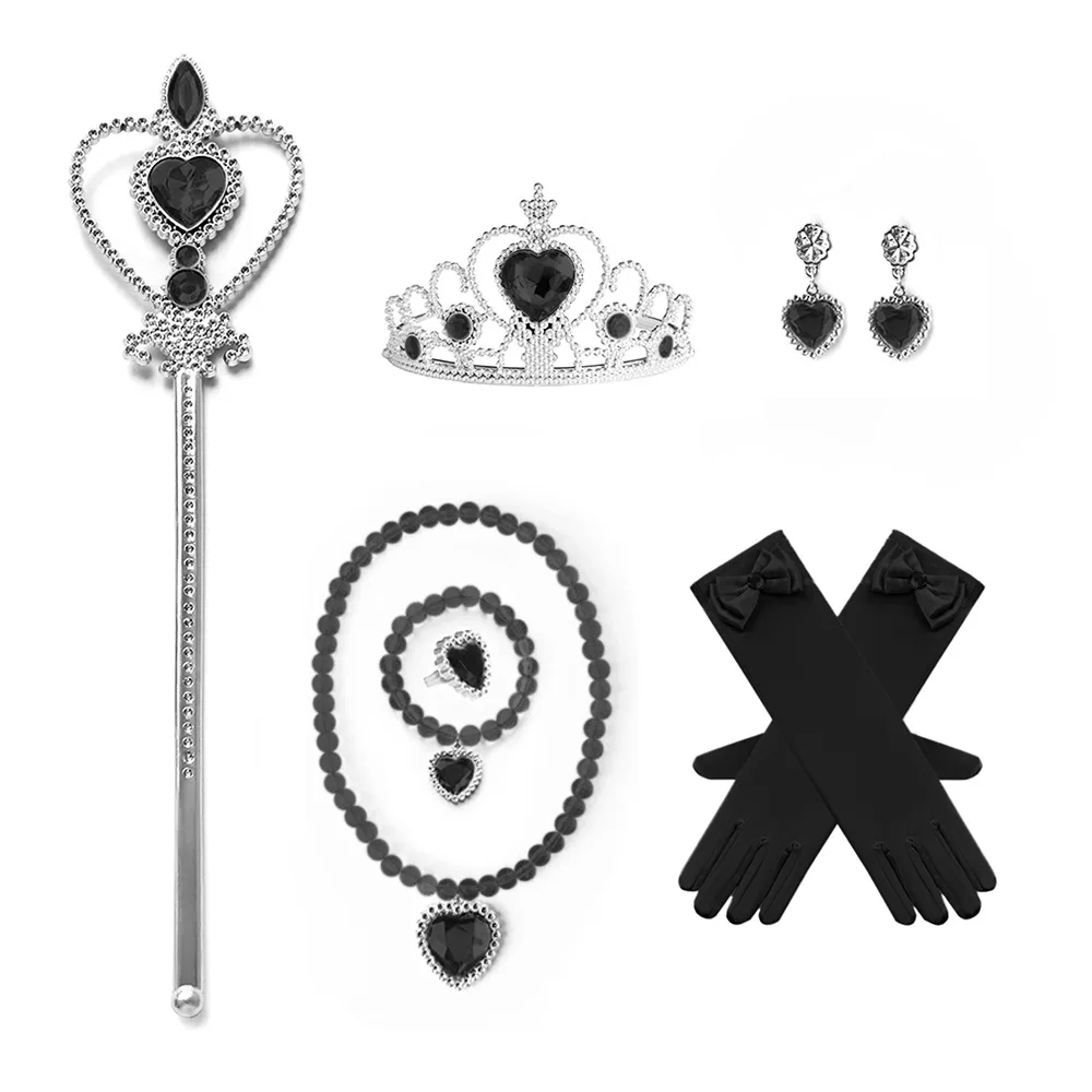 Kids Princess Cosplay Costume Plastic Crystal Tiara Snowflake Jewelry Necklace Earrings Kit Girl Elsa Anna Party Dress Accessory Kids Princess Cosplay Costume Plastic Crystal Tiara Snowflake Jewelry Necklace Earrings Kit Girl Elsa Anna Party Dress Accessory