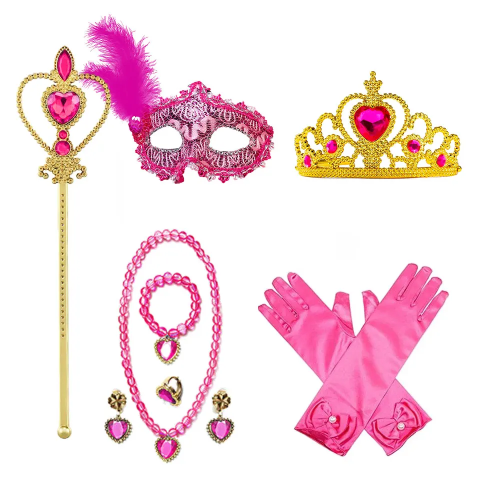 Kids Princess Cosplay Costume Plastic Crystal Tiara Snowflake Jewelry Necklace Earrings Kit Girl Elsa Anna Party Dress Accessory Kids Princess Cosplay Costume Plastic Crystal Tiara Snowflake Jewelry Necklace Earrings Kit Girl Elsa Anna Party Dress Accessory