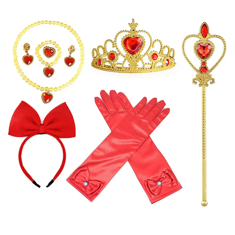 Kids Princess Cosplay Costume Plastic Crystal Tiara Snowflake Jewelry Necklace Earrings Kit Girl Elsa Anna Party Dress Accessory Kids Princess Cosplay Costume Plastic Crystal Tiara Snowflake Jewelry Necklace Earrings Kit Girl Elsa Anna Party Dress Accessory