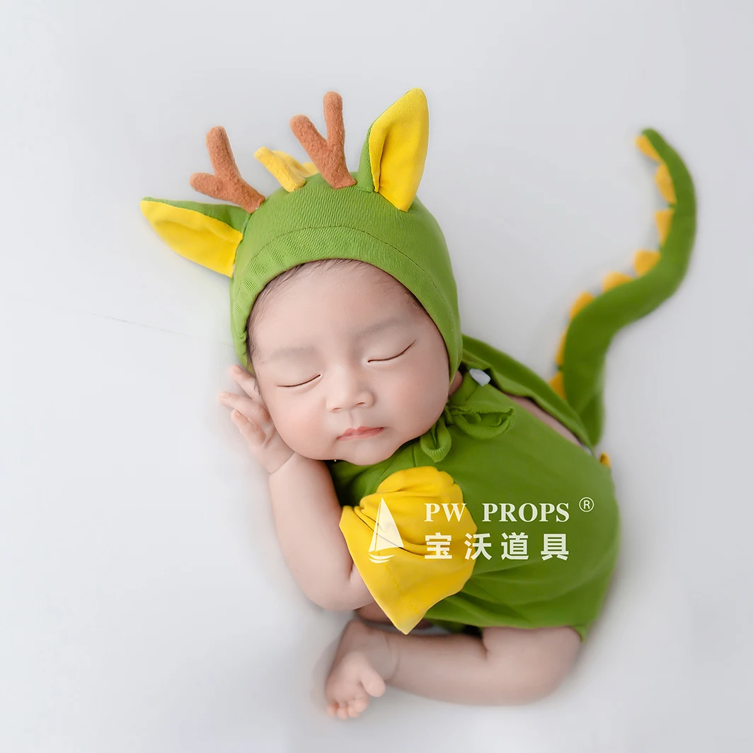 China Styer Dragon Romper Set Newborn Photography Props Dinosaur Bonnet Diaper Outfit China Styer Dragon Romper Set Newborn Photography Props Dinosaur Bonnet Diaper Outfit