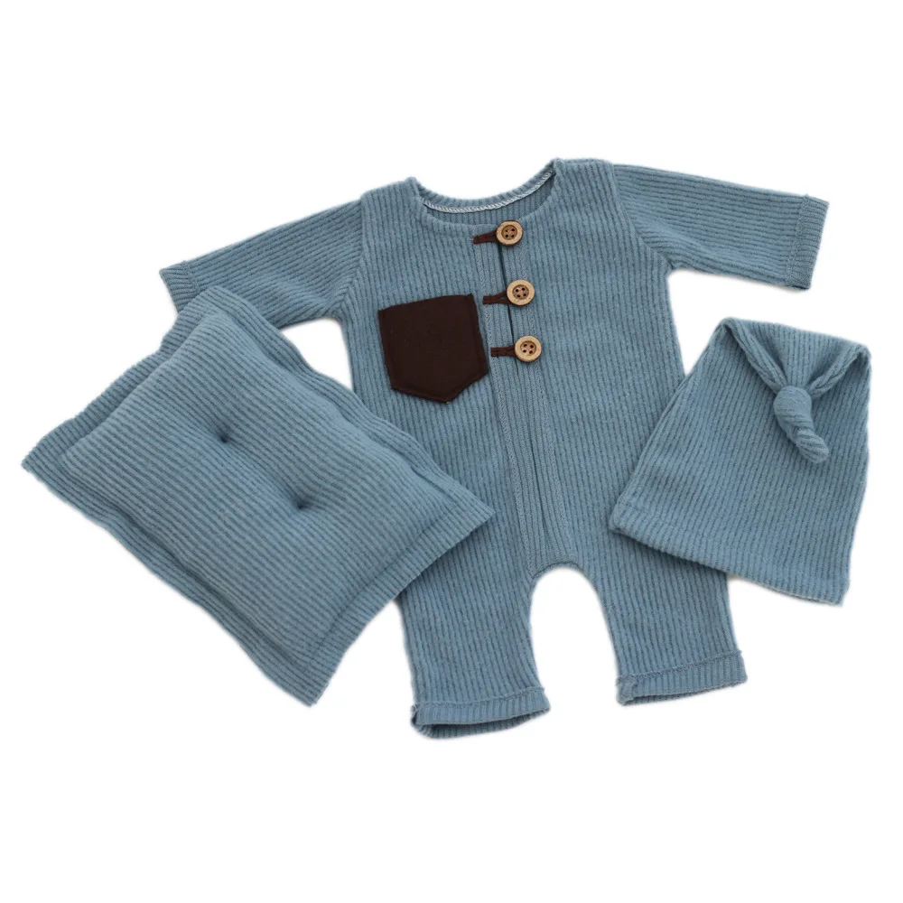 Alternative view of Newborn Photography Props Cloth Hat Pillow Baby Boy Girl Romper Bodysuits Outfit Shooting Photo Props Clothing Accessories