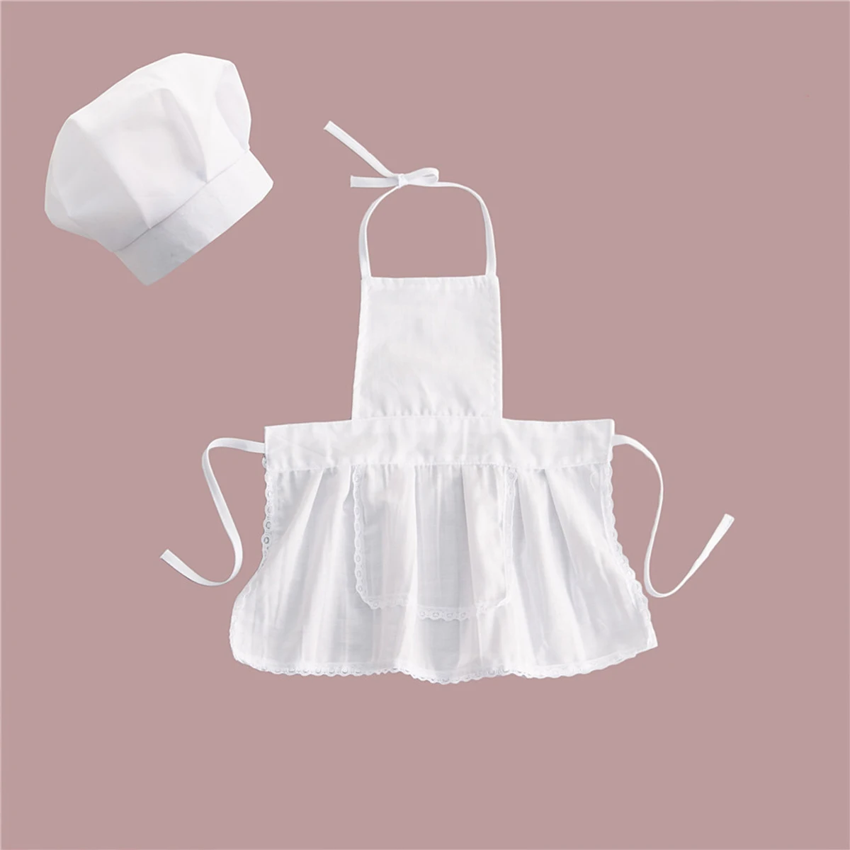 Ylsteed Newborn Chef Outfits for Photo Shooting Baby Boy Girl Chef Hat with Apron Photography Props Infant Picture Props