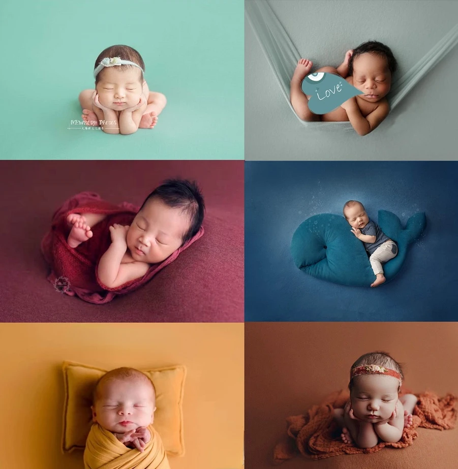 Alternative view of 150*170cm Newborn Photography Props Blanket Wrap Backdrop Stretchable Fabrics Shoot Studio Accessories