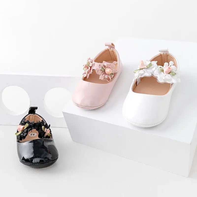 Alternative view of Baby Girl Shoes High Quality PU and TPR Anti-slip Sole Beautiful Flower Mary Jane Style Fashion Sandal Spring and Summer 0-6-12M