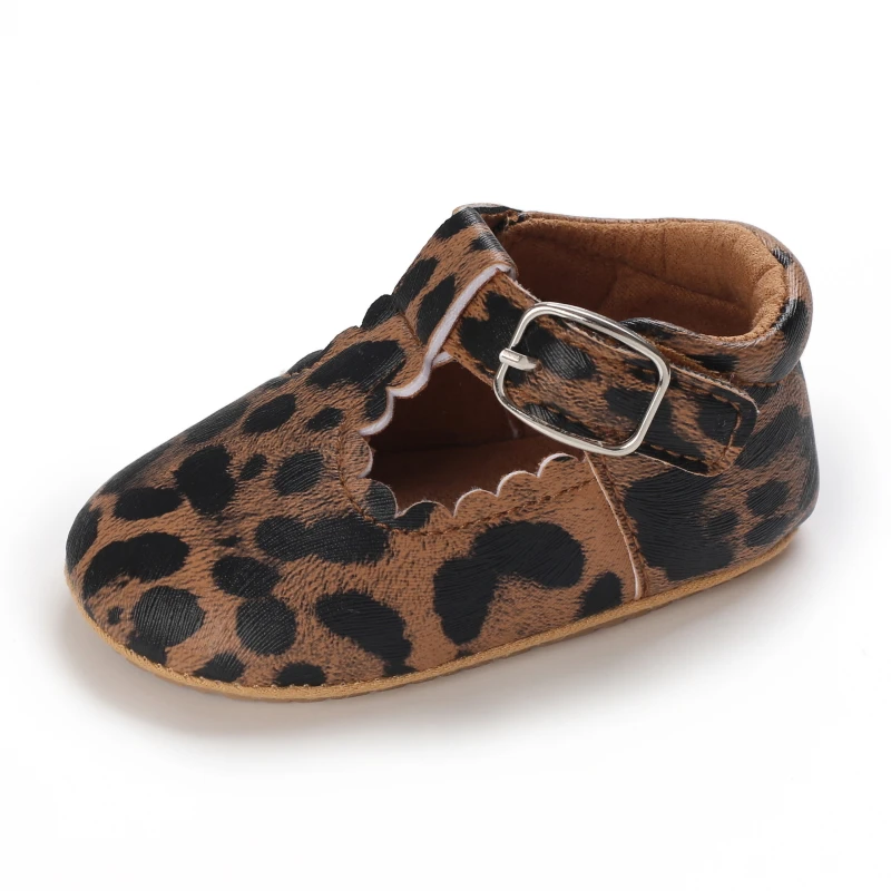 Breathable Newborn Baby Shoes Baby Boy Girl Shoes Girl Classic Bowknot Rubber Sole Anti-slip PU  Toddler Shoes First Walker