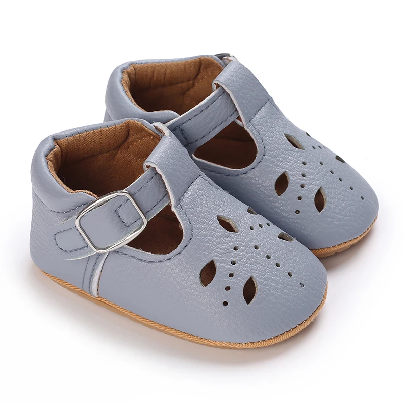 Breathable Newborn Baby Shoes Baby Boy Girl Shoes Girl Classic Bowknot Rubber Sole Anti-slip PU  Toddler Shoes First Walker