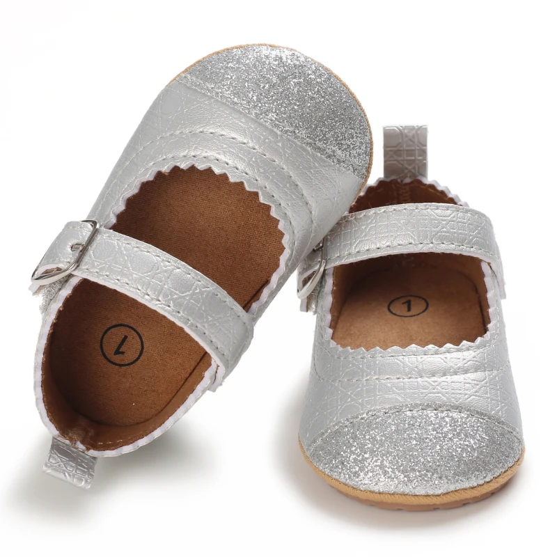 Breathable Newborn Baby Shoes Baby Boy Girl Shoes Girl Classic Bowknot Rubber Sole Anti-slip PU  Toddler Shoes First Walker