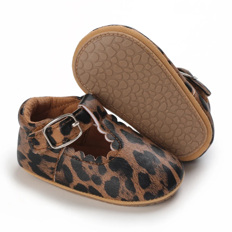 Breathable Newborn Baby Shoes Baby Boy Girl Shoes Girl Classic Bowknot Rubber Sole Anti-slip PU  Toddler Shoes First Walker