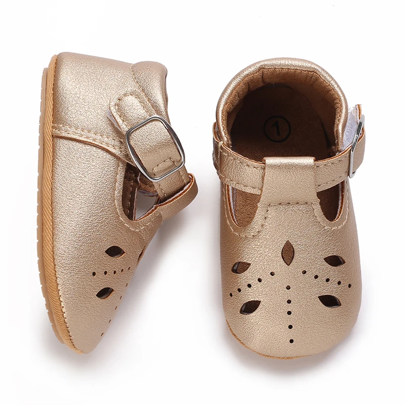 Alternative view of Breathable Newborn Baby Shoes Baby Boy Girl Shoes Girl Classic Bowknot Rubber Sole Anti-slip PU  Toddler Shoes First Walker