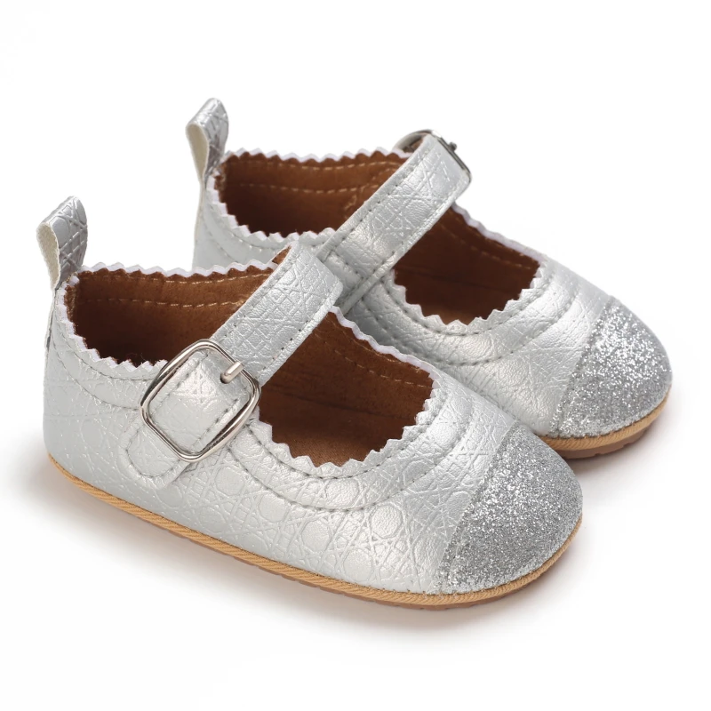 Breathable Newborn Baby Shoes Baby Boy Girl Shoes Girl Classic Bowknot Rubber Sole Anti-slip PU  Toddler Shoes First Walker
