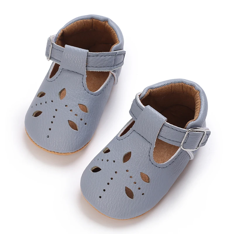 Breathable Newborn Baby Shoes Baby Boy Girl Shoes Girl Classic Bowknot Rubber Sole Anti-slip PU  Toddler Shoes First Walker