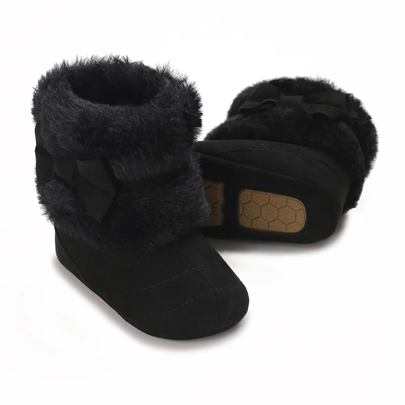 Alternative view of Rubber Non-slip Boots Winter Newborn Baby Cotton Booties Non-Slip Sole Toddler Boy Girl First Walkers Infant Warm Shoes Boots