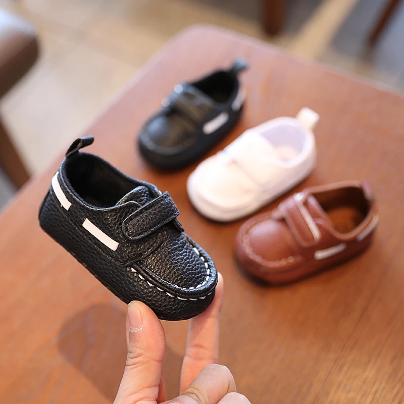 VALEN SINA New Baby Shoes White Christening Baptismal Moccasins Infant Boys Girls Slip-On Peas Shoes Walking Shoes - Image 5