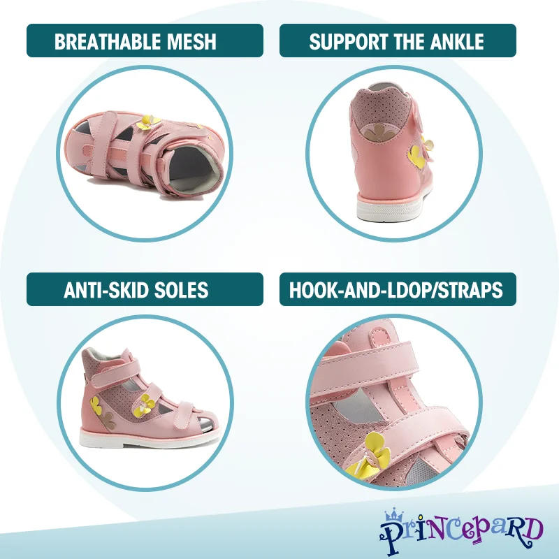 Alternative view of Kids Orthopedic Corrective Sandals Princepard Girls Children Summer Flower Orthotics Shoes for Flat Feet with Arch Support