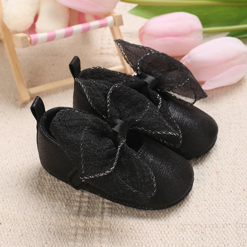 Alternative view of Soft Cotton Lace Baby Girl Princess Shoes 2023 Newborn Moccasins Shoes Cotton Sole Prewalker Anti slip Toddler Step
